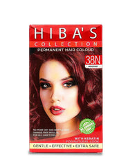 Hiba's Collection Hair Color 38N Mahogany 20 ML (S) - Hiba's Collection