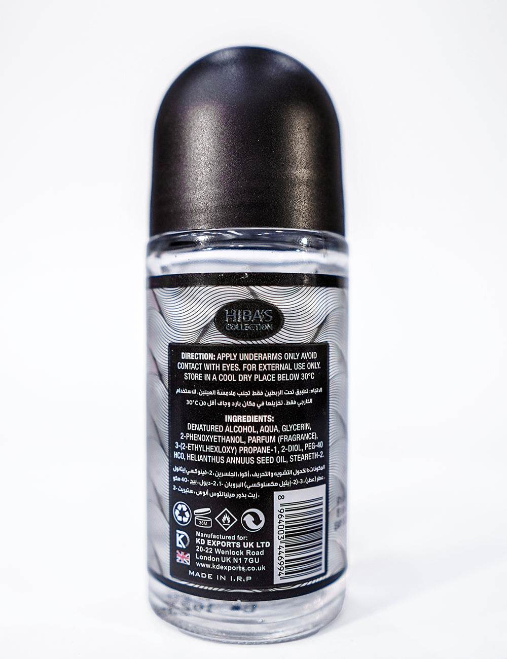 Hiba's collection (Creedy Black Roll On Deodorant For Men) 60ml - Hiba's Collection