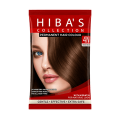 Hiba's Collection Hair Color 4N Medium Brown 20 ML (S)