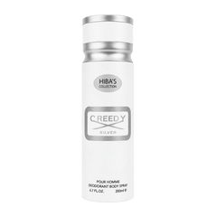 Hiba's Collection (Creedy Silver Body Spray For Men) 200ml